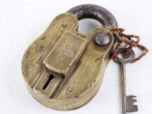 Extra large old brass - brass, padlock