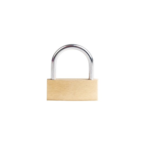 Short shackle padlock brass - short,