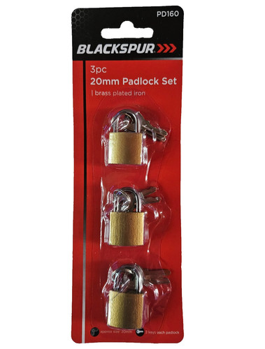 20mm padlocks brass - padlocks, plated