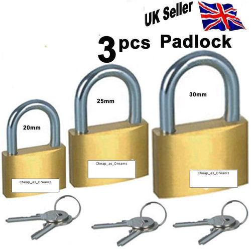 Brass padlock keys 3 - padlock,