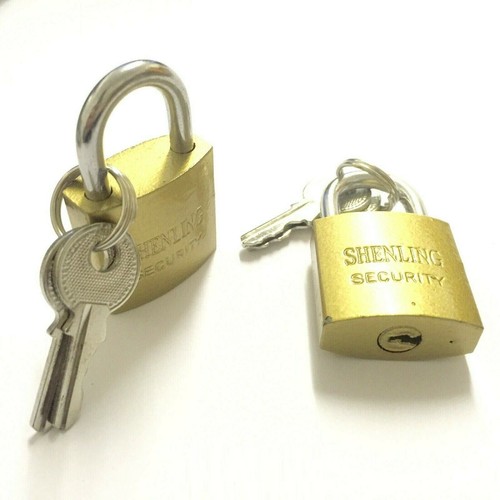 Solid brass keyed padlock - keyed,