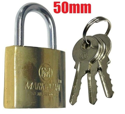 Short shackle padlock - shackle, brass