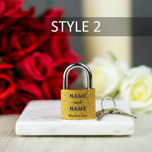 Personalised engraved padlock - personalised,