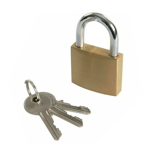 30mm brass padlock with keys - 30mm,