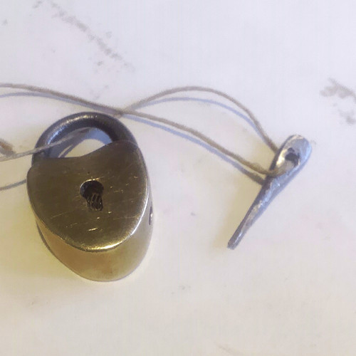Vintage minture brass padlock - vintage,