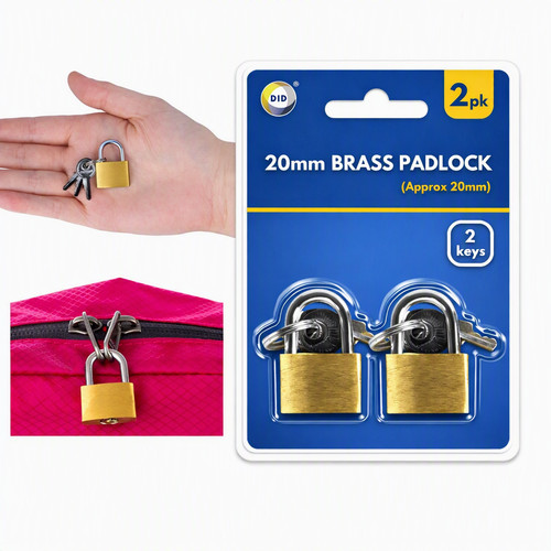 Small solid brass padlock with - solid,
