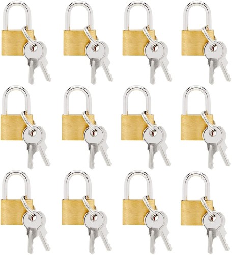 Brass padlock security - x,