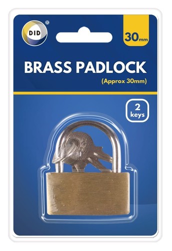 Brass padlock with - padlock, keys
