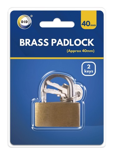 Brass padlock with keys - padlock, small