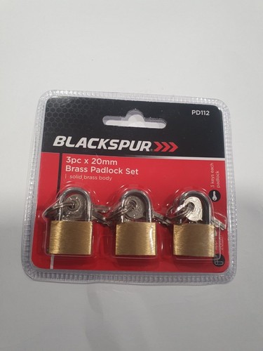 Blackspur brass padlocks solid - blackspur,