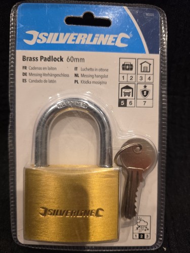 Brass padlock 60mm with keys - 60mm,