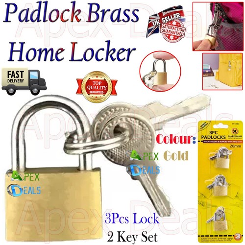 3pcs 20mm brass padlock keys - 3pcs,
