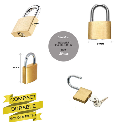 Brass padlock small - brass,