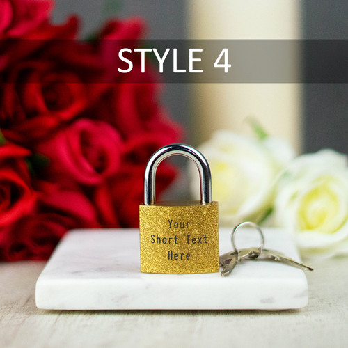 Personalised engraved padlock - personalised,