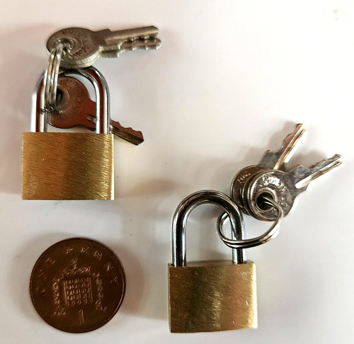 Small brass luggage - small,