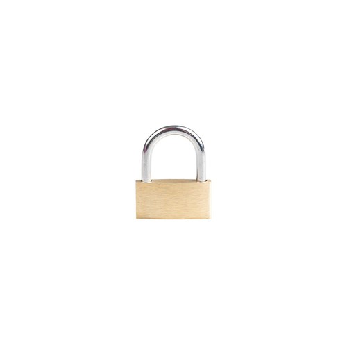 Short shackle padlock brass - short,