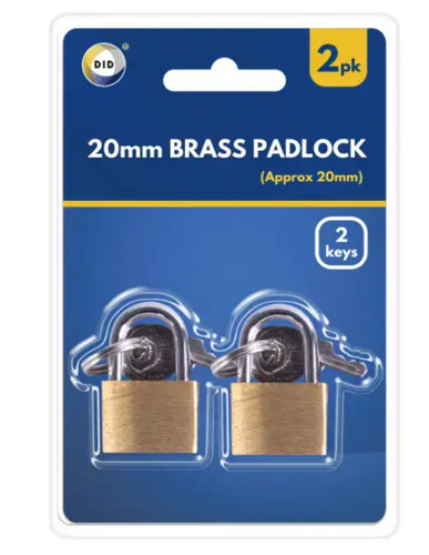 Brass padlock small 20mm - x,