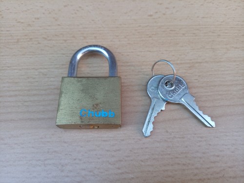 Chubb padlock solid brass - solid,