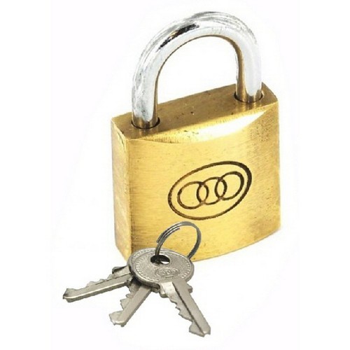 Tri circle brass - circle, padlock