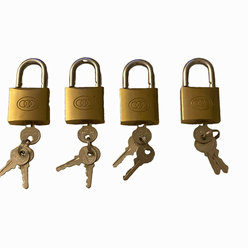 Pack keyed padlocks keys - keyed, 3