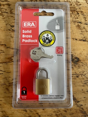 Era solid brass padlock - brass,
