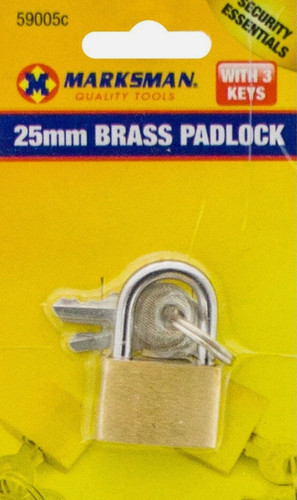 Brass padlock 20mm - 1x, 25mm