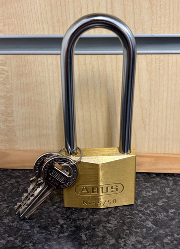 Abus mechanical 50mm - 65/50mm, brass