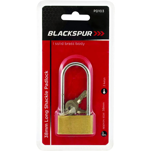 Blackspur long shackle - blackspur, brass