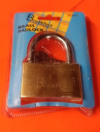 Brass padlock 3 keys - brass, mm