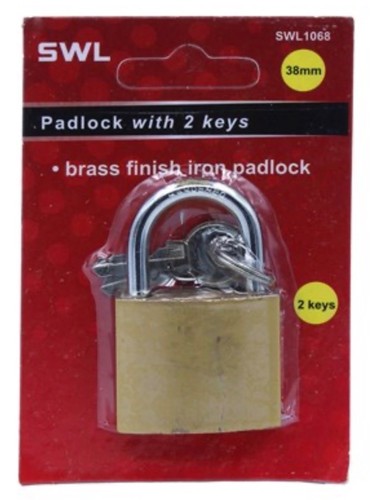 38mm brass padlock 2 keys - 38mm,