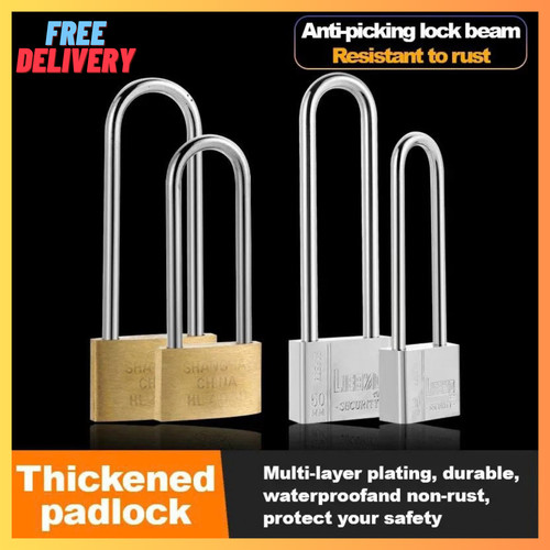 Long shackle padlock - shackle, keys