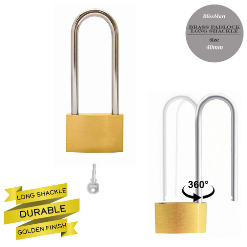 Long shackle padlock with - padlock, keys